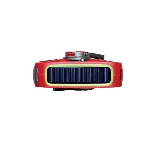  Turbine NOAA AM/FM Weather Alert Radio with Smartphone Charger – Red